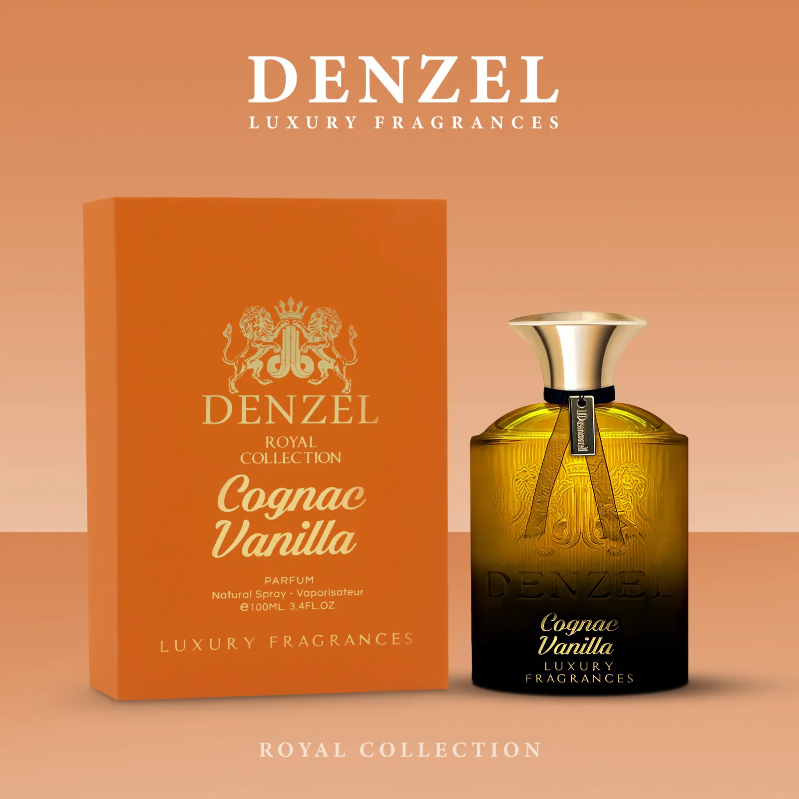 ادو پرفیوم یونیسکس دِنزل مدل Cognac Vanilla حجم 100 میلیلیتر