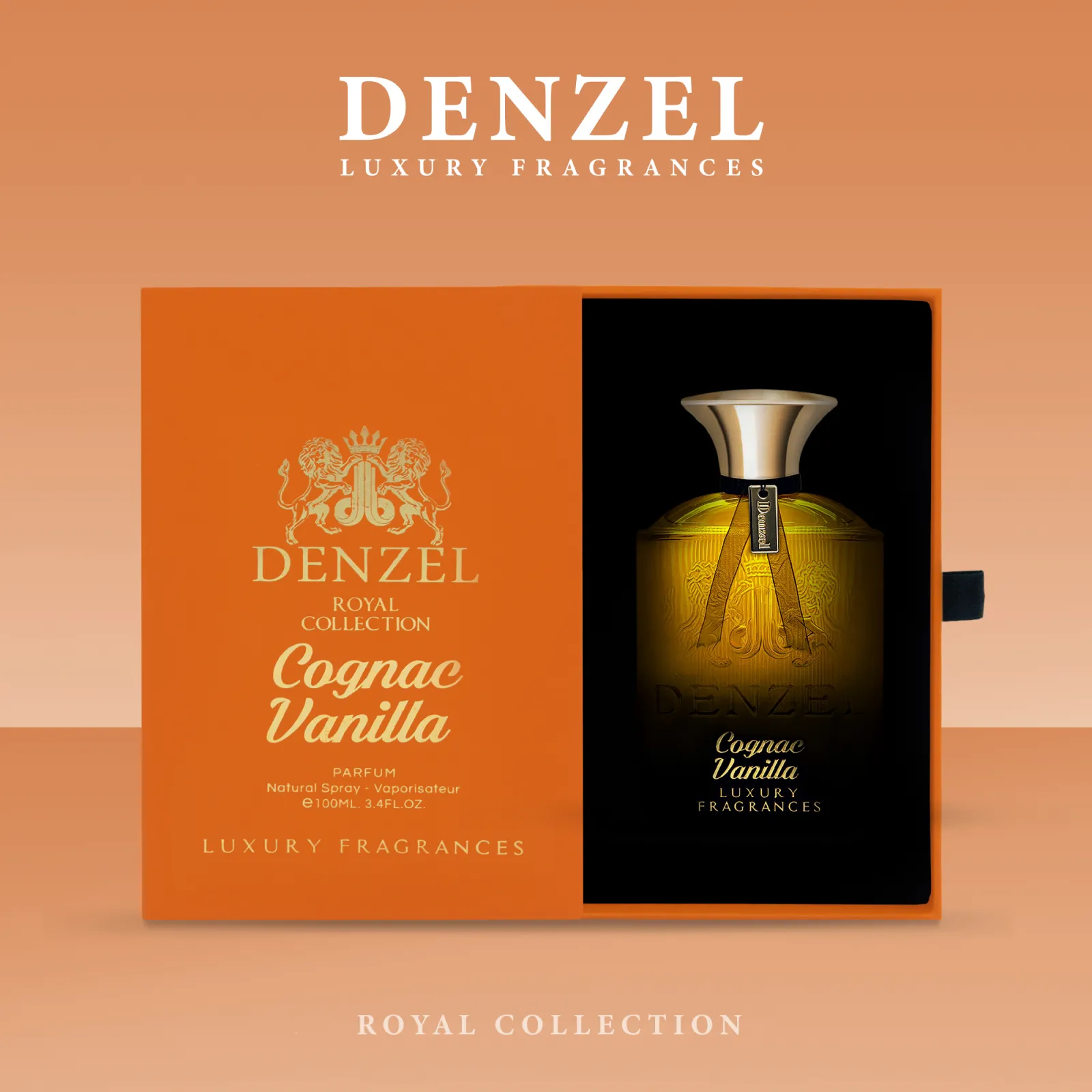 ادو پرفیوم یونیسکس دِنزل مدل Cognac Vanilla حجم 100 میلیلیتر